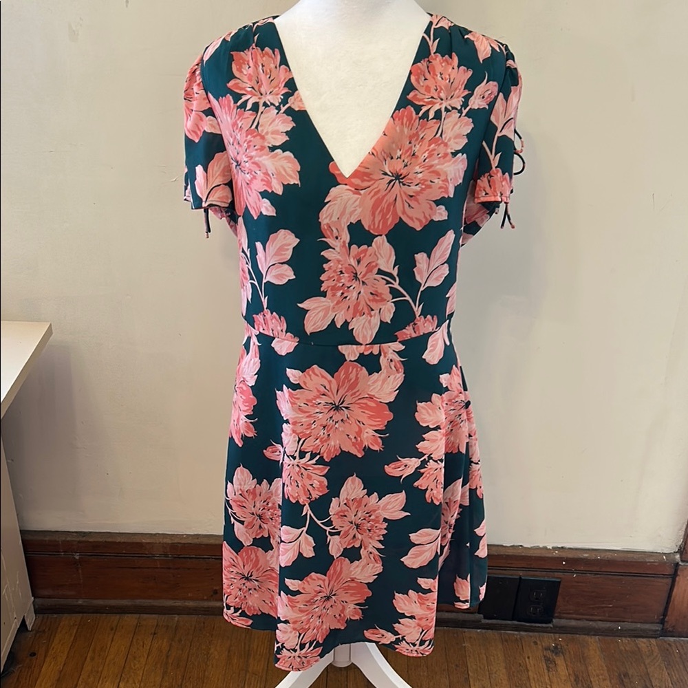 J. Crew Floral Mini Dress - Pink and Green